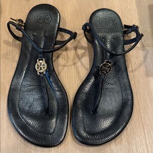 Tory Burch Black Leather Sandals